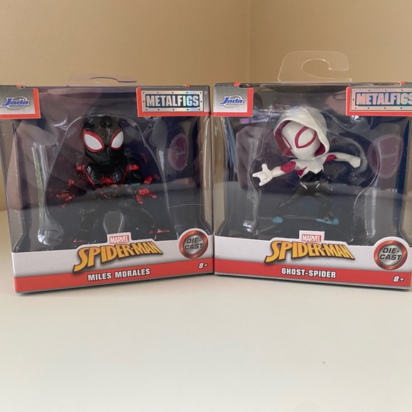 MARVEL Spiderman: Ghost - Spider and Miles Morales Metalfigs set of 2 - Picture 2 of 5
